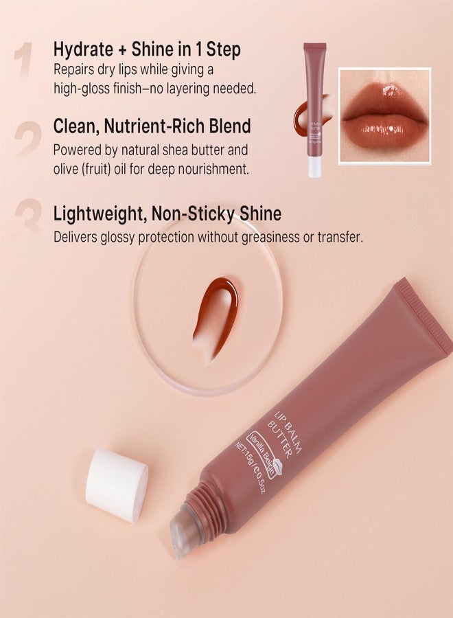 VRAIKO 2-in-1 Silky Lip Butter Balm & Lip Gloss, Hydration with Shea & Olive Oil Blend, Non-Sticky Moisture for Chapped Lips, Natural Ingredients (Vanilla Beige) - Image 2